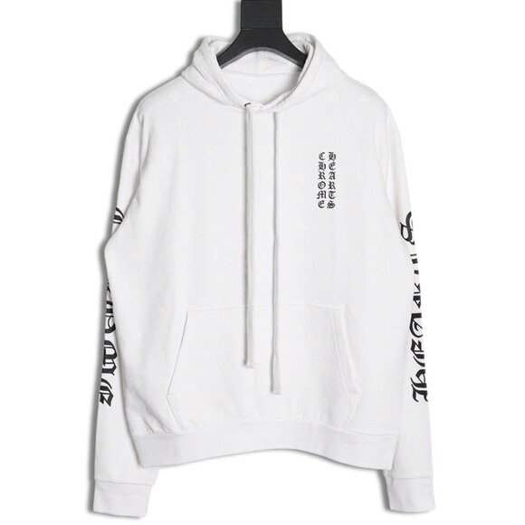 Chrome Hearts Plus Cross Horseshoe Hoodie White - Picture 2 of 9